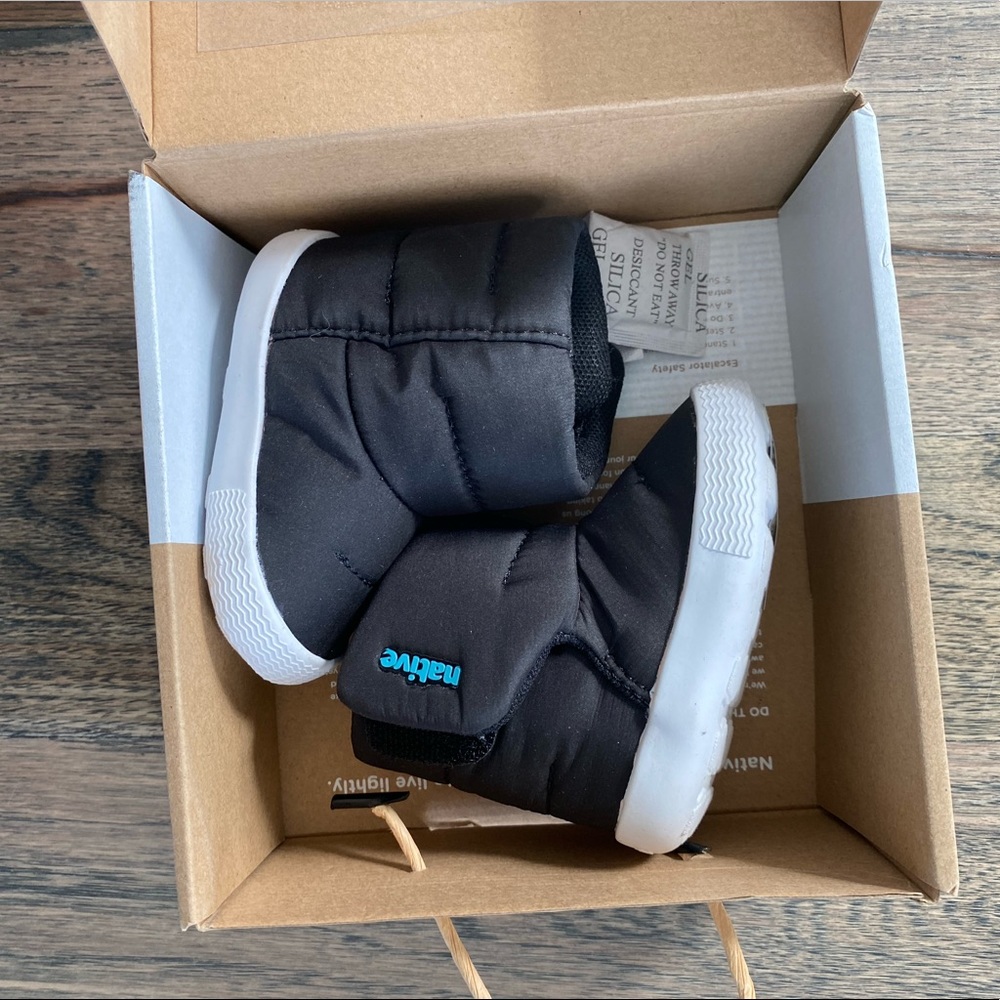 Native Chamonix Baby Boots in Black (Size 1)